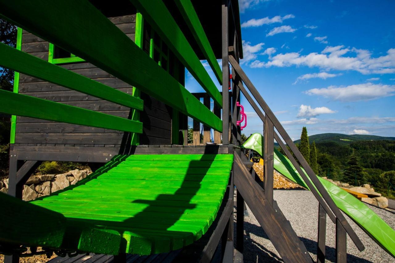 Domek Drewniany W Gorach Jacuzzi & Balia - Osada Chelm Stroza  Buitenkant foto
