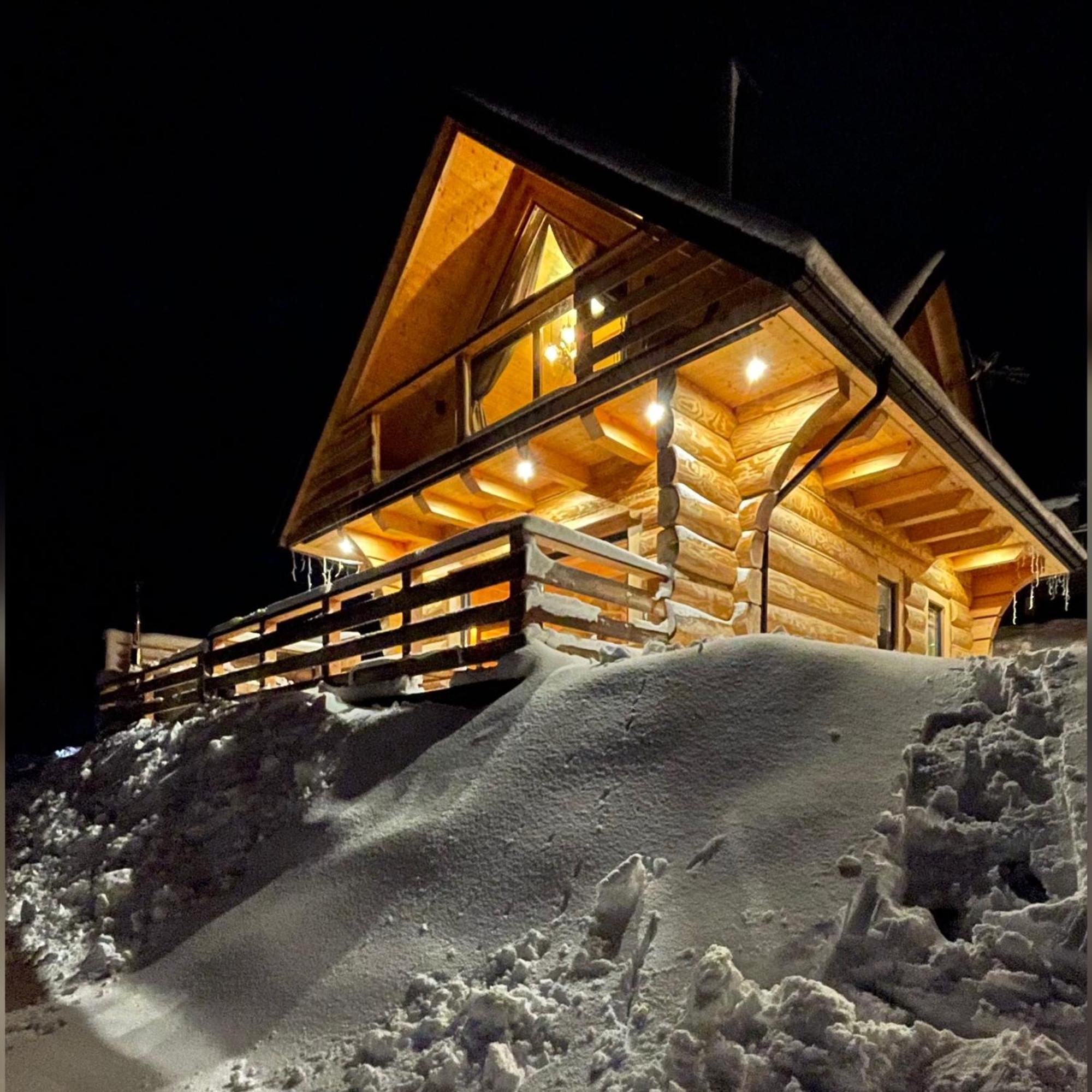 Domek Drewniany W Gorach Jacuzzi & Balia - Osada Chelm Stroza  Buitenkant foto