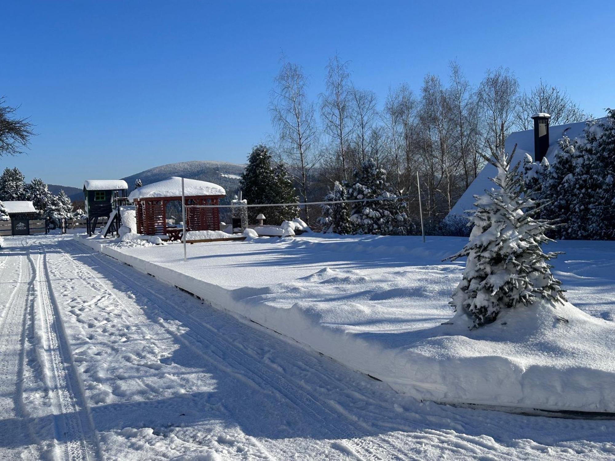 Domek Drewniany W Gorach Jacuzzi & Balia - Osada Chelm Stroza  Buitenkant foto