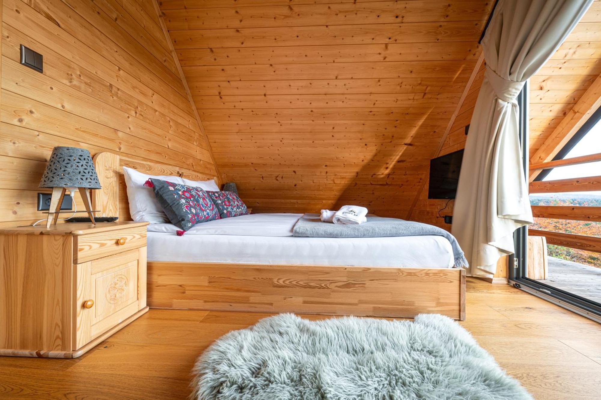 Domek Drewniany W Gorach Jacuzzi & Balia - Osada Chelm Stroza  Buitenkant foto